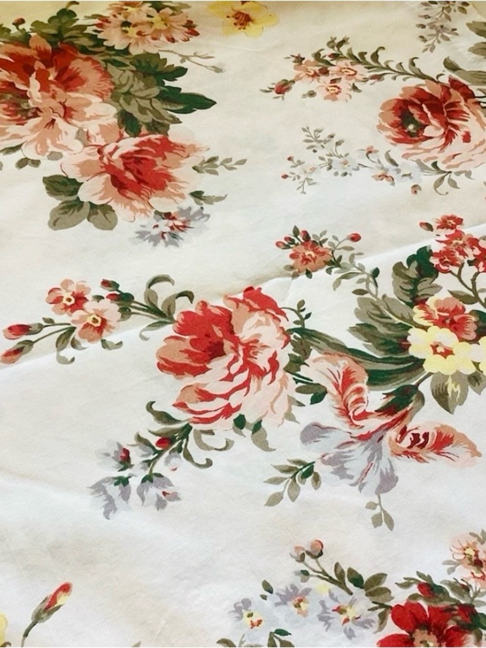 VINTAGE Ralph Lauren PETTICOAT Floral Shower Curtain 72" x 72"